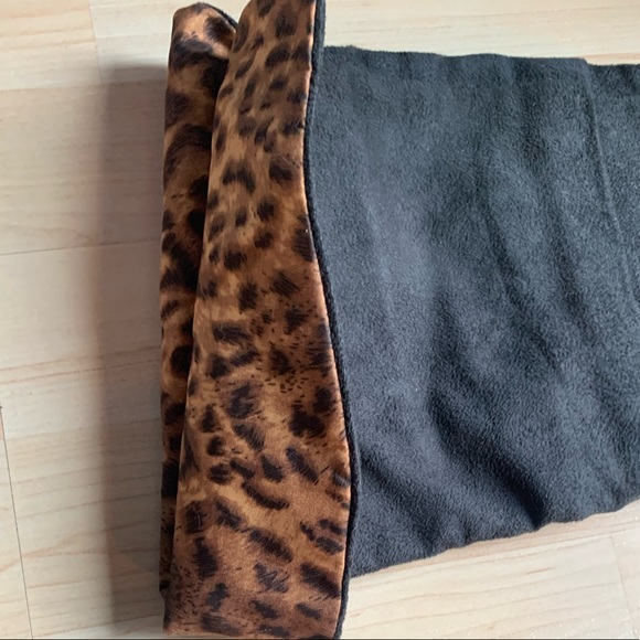 Black Suede Heeled Thigh High Boots - Picture 3 of 3